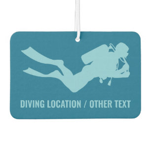 Custom Text & Color Scuba Diving Air Freshener