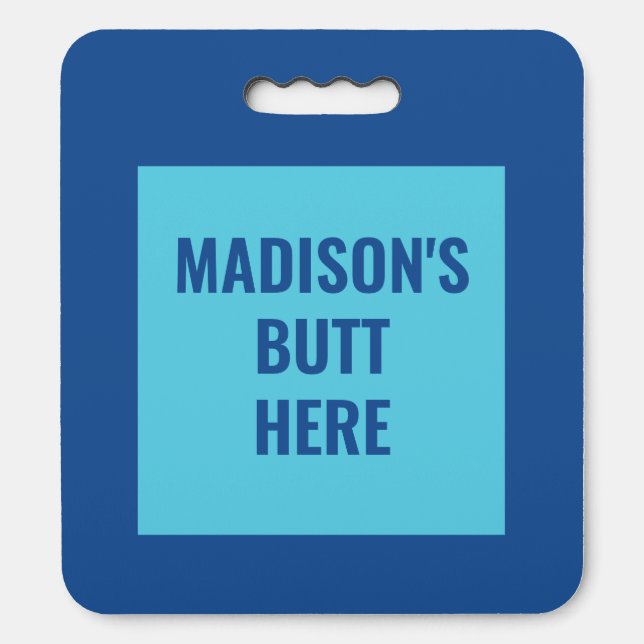 Custom text & color seat cushion (Front Vertical)