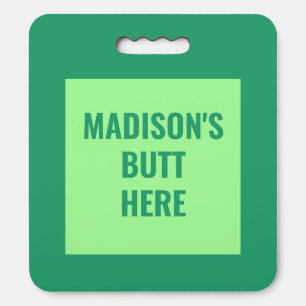 Custom text & color seat cushion