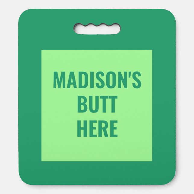 Custom text & color seat cushion (Front Vertical)