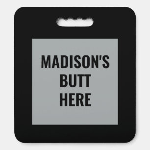 Custom text & color seat cushion