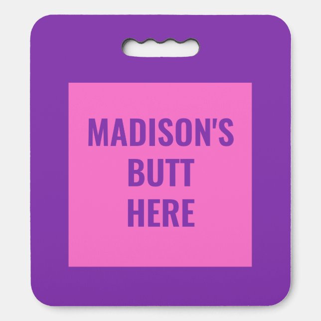 Custom text & color seat cushion (Front Vertical)