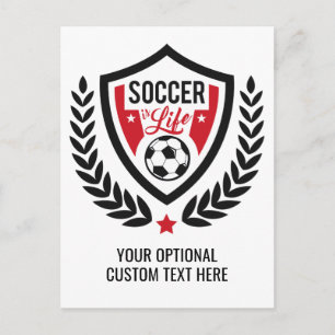 Custom text & color Soccer Logo postcard