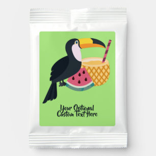 Custom text & color Toucan Illustration Lemonade Drink Mix