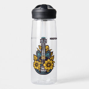 Custom Text & Color Ukulele Water Bottle