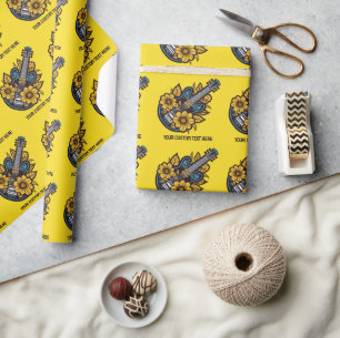 Custom Text & Color Ukulele Wrapping Paper