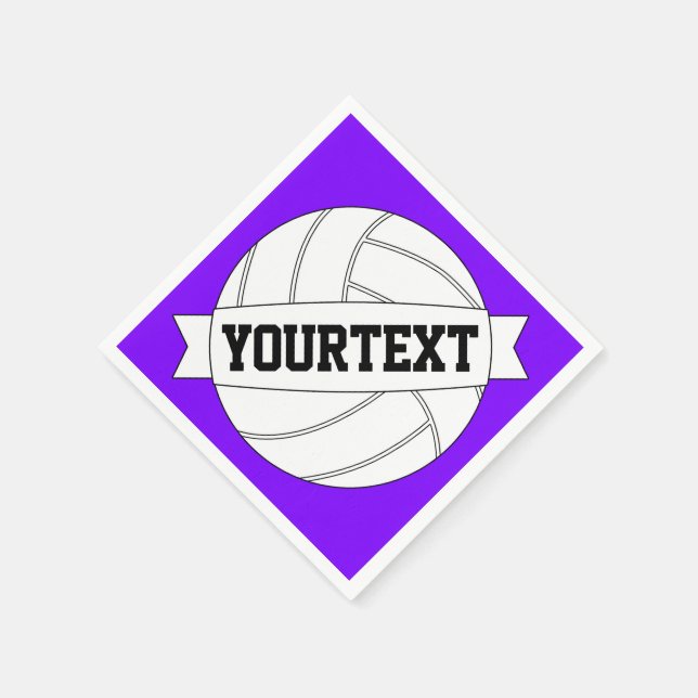 Custom Text & Color Volleyball Cocktail Napkins (Corner)