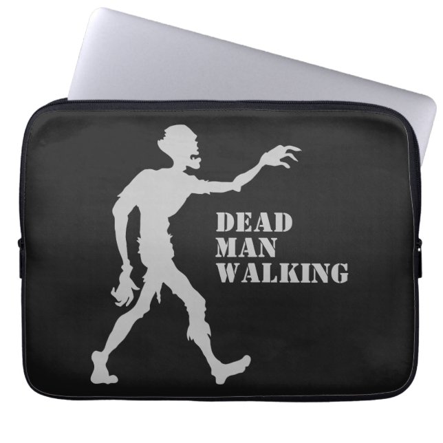 Custom text & color Zombie laptop sleeves (Front)