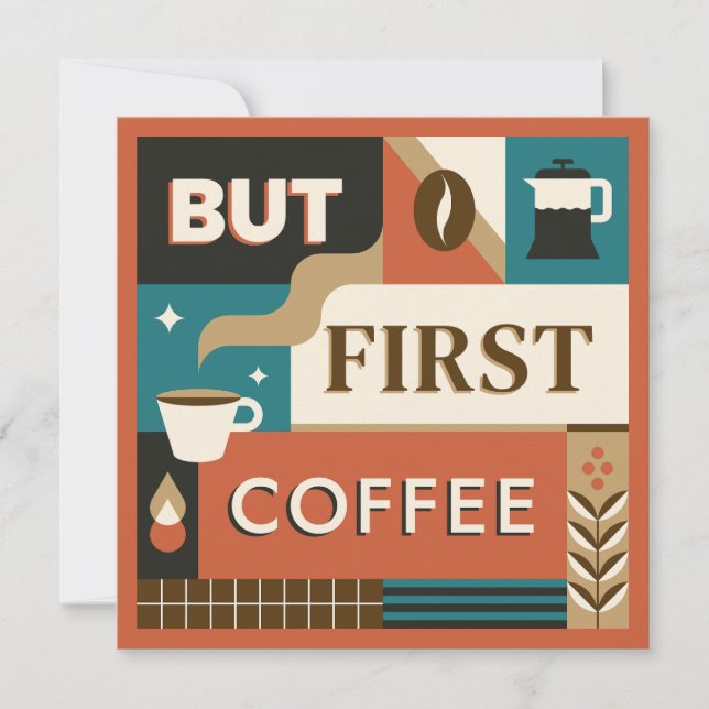 Custom Text Colorful Coffee Quotes (Front)