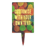 Custom Text Colorful Gumdrops Cake Topper