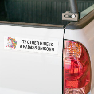 Custom Text Colorful Unicorn Bumper Sticker