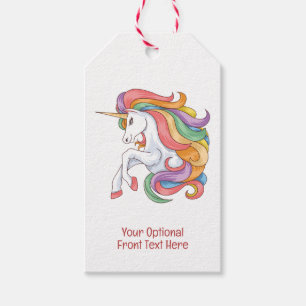 Custom Text Colorful Unicorn Gift Tags