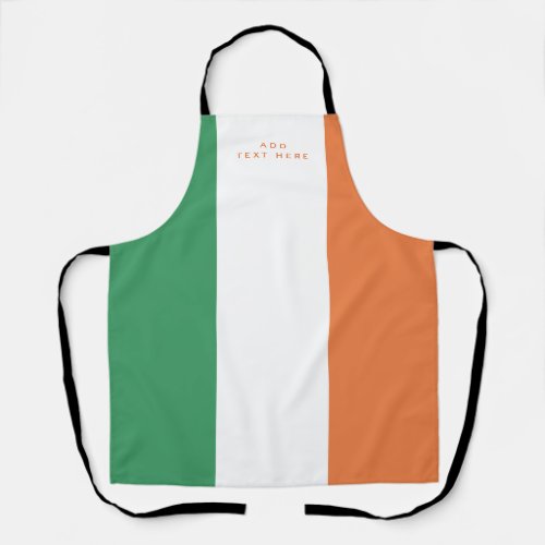 Custom Text Colors of Ireland Flag Apron