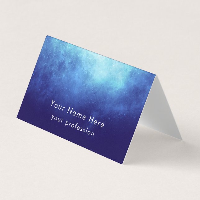 Custom Text Cool Modern Nebula Personalized  Business Card (Front)