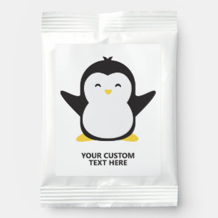 Custom text cool penguin lemonade drink mix