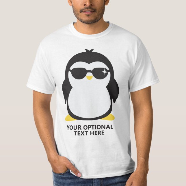 Custom text cool penguin shirts (Front)