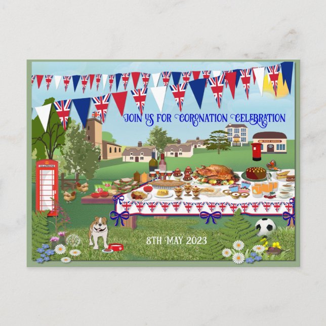 Custom text Coronation Celebration Invitation  (Front)