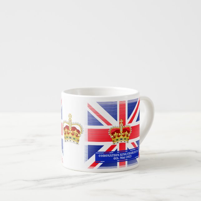 Custom Text Coronation of King Charles III    Espresso Cup (Front Right)