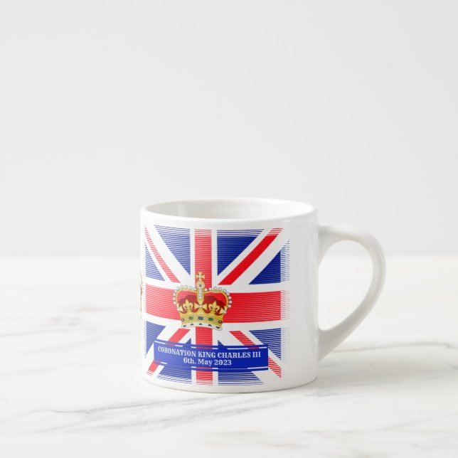 Custom Text Coronation of King Charles III    Espresso Cup (Right)