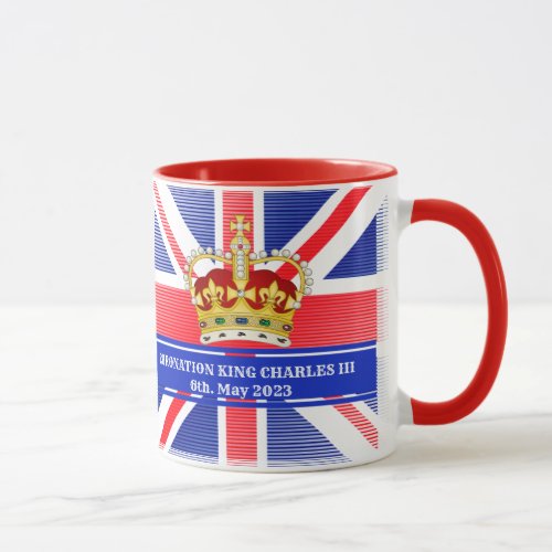 Custom Text Coronation of King Charles III   Two_T Mug