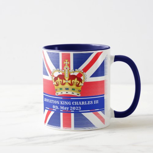 Custom Text Coronation of King Charles III   Two_T Mug