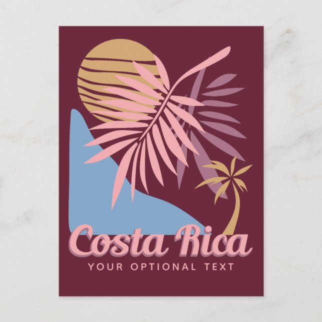 Custom Text Costa Rica Postcard (Front)