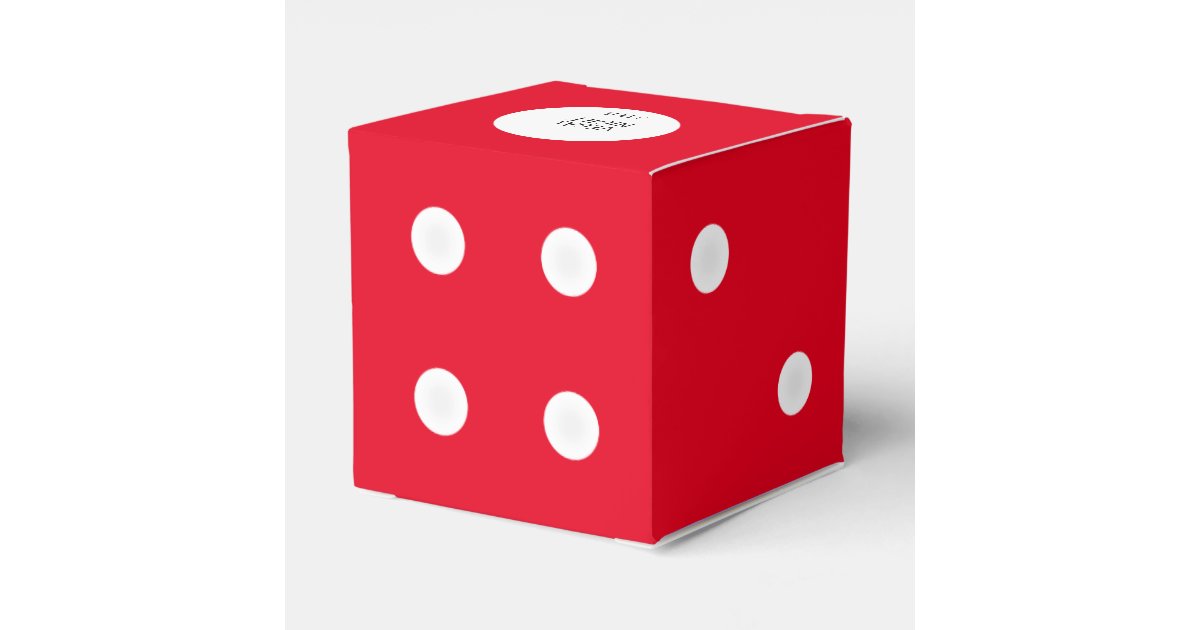 Custom Text Craps Dice Favor Box Red Template Zazzle