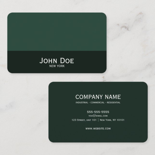 CUSTOM TEXT - Create Your Own Minimalist Business Card (Front/Back)