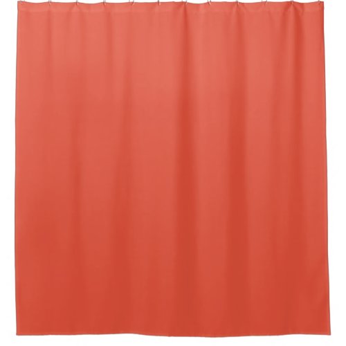 Custom Text Create Your Own Orange Red Solid Color Shower Curtain