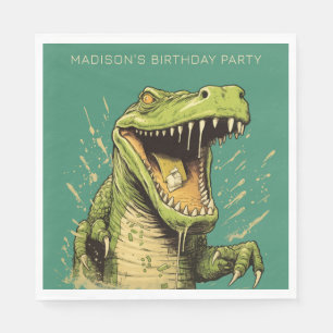 Custom Text Crocodile Napkins