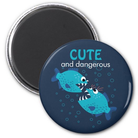 Custom Text Cute And Dangerous Piranha Fish
