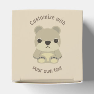 Custom Text Cute Cartoon Teddy Bear Favor Boxes
