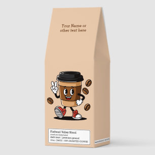 Custom Text Cute Coffee Mascot