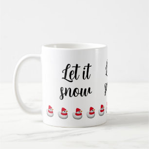 Custom Text Cute Little Snowduck Snowman winter Coffee Mug
