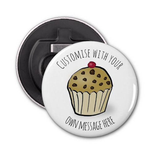 Custom Text Cute Mini Muffin Bottle Opener