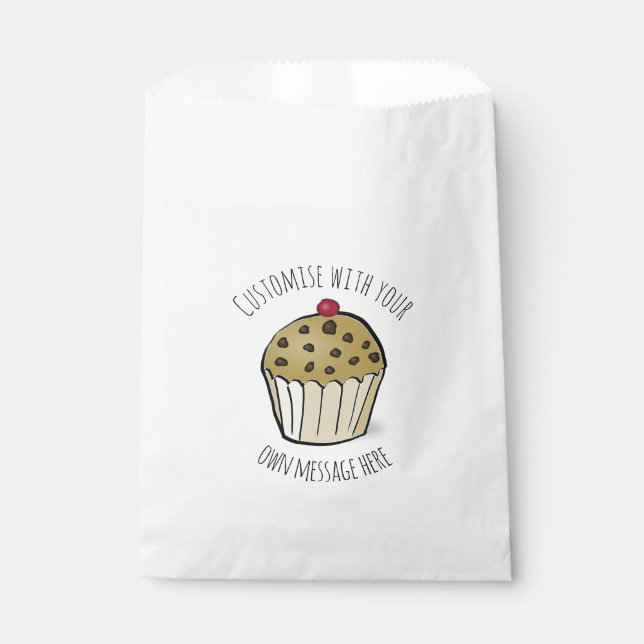Custom Text Cute Mini Muffin  Favor Bag (Front)