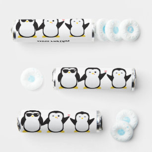 Custom text cute penguins breath savers® mints