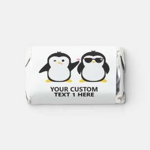 Custom text cute penguins hershey's miniatures