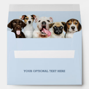Custom Text Cute Puppies Envelope