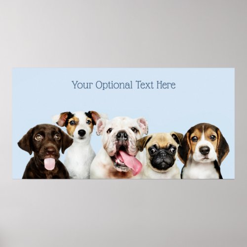 Custom text Cute Puppies Poster