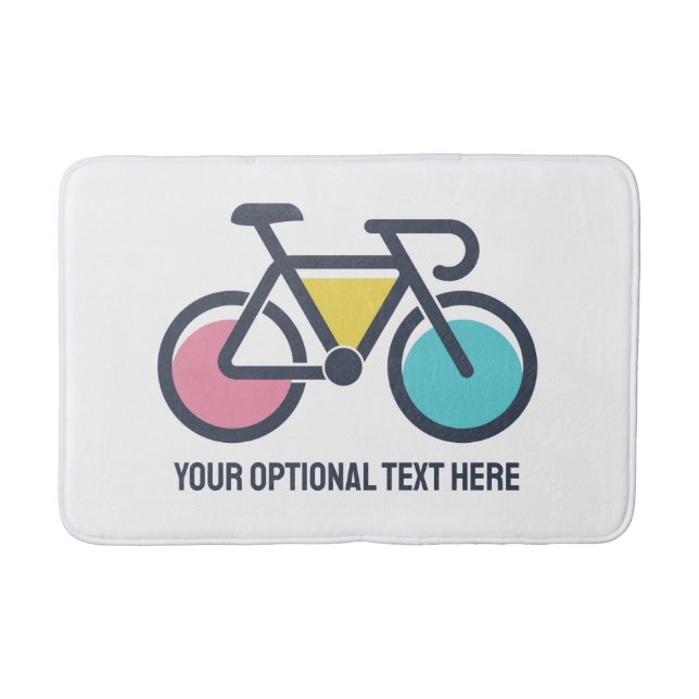 Custom Text Cycling Bath Mat (Front)