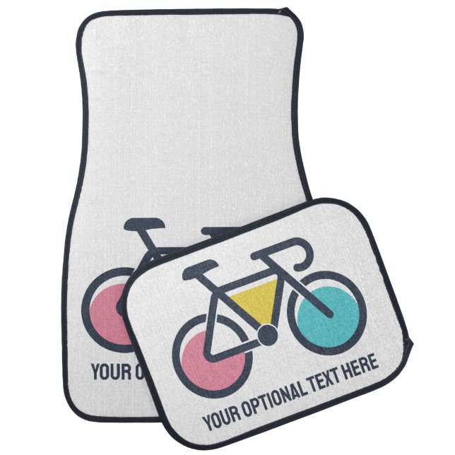 Custom Text Cycling Car Floor Mat (Set)