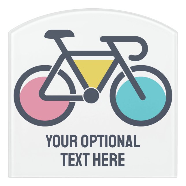 Custom Text Cycling Door Sign (Contour Front)