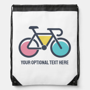 Custom Text Cycling Drawstring Bag