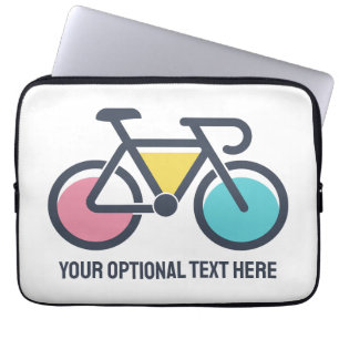 Custom Text Cycling Laptop Sleeve