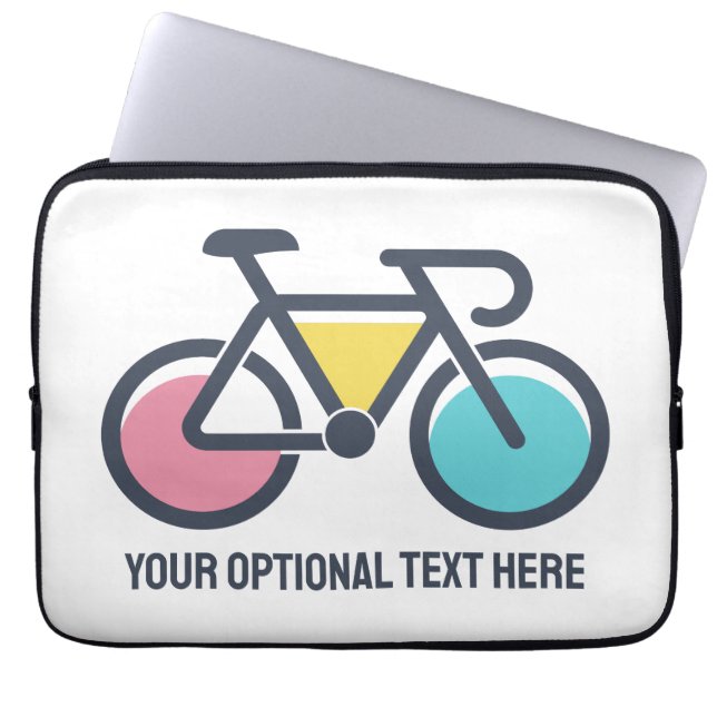 Custom Text Cycling Laptop Sleeve (Front)