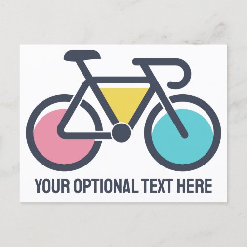 Custom Text Cycling Postcard