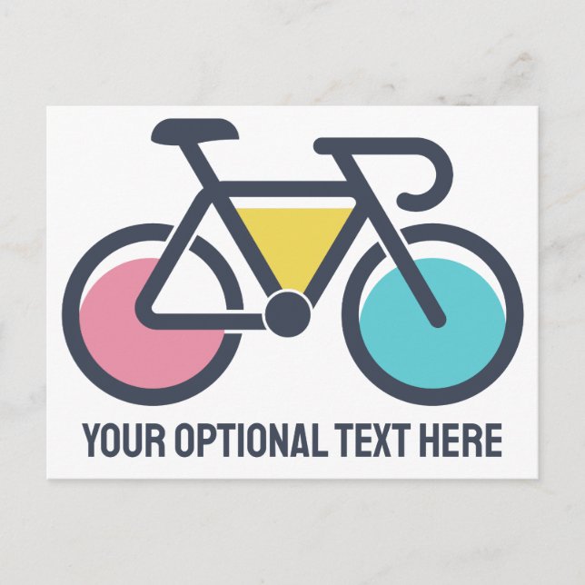 Custom Text Cycling Postcard (Front)