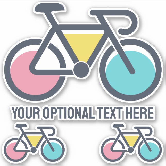 Custom Text Cycling Sticker (Front)