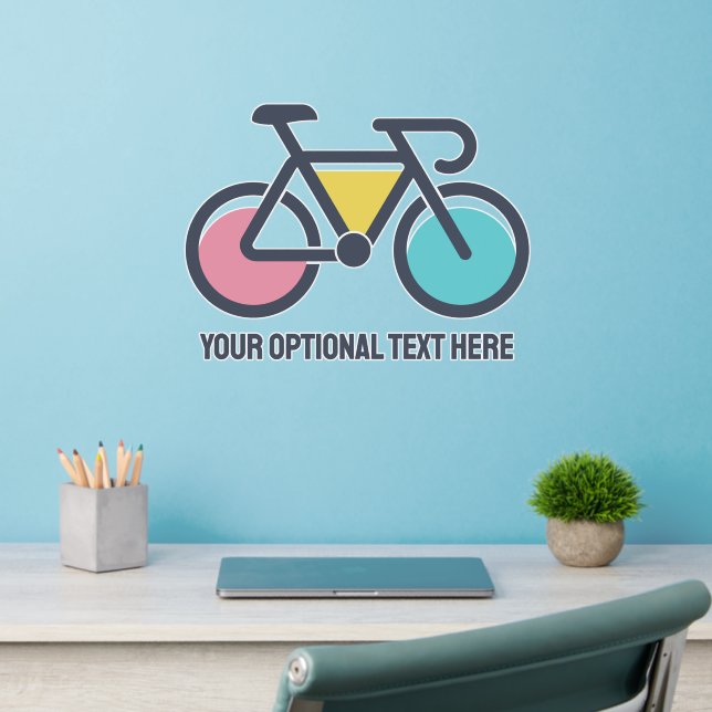 Custom Text Cycling Wall Decal (Home Office 2)